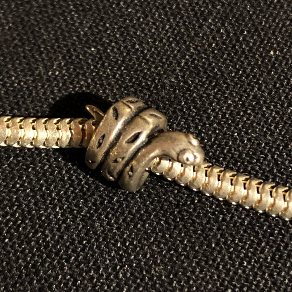 European Bracelet Charm- Pandora/Chamilia Style- Snake